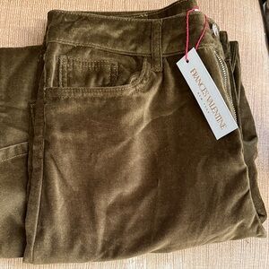 Frances Valentine Olive Cropped Pants